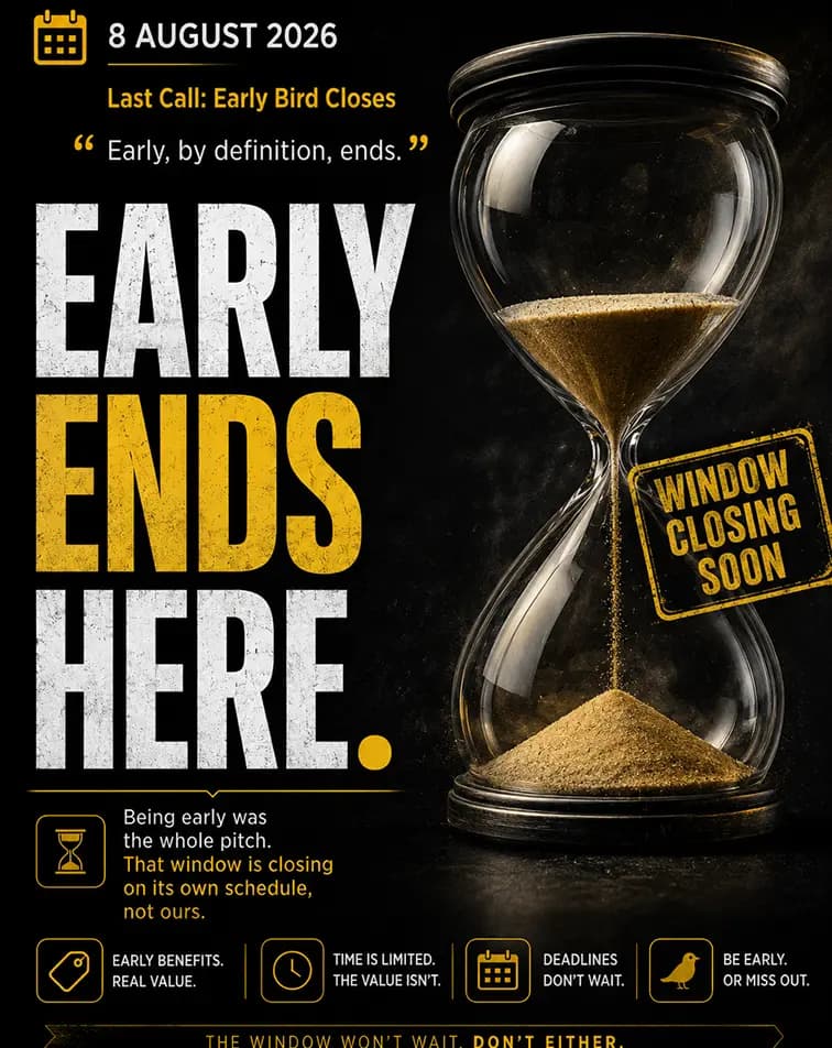 Last Call: Early Bird Closes